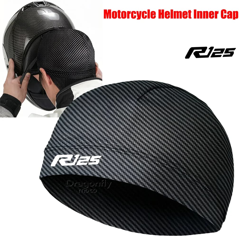 Copricapo dal Design Originale per YAMAHA YZF R125 YZFR125 YZF-R125 MT-125 2008-2025, Cappuccio Interno per Casco Moto, Assorbente di Sudore