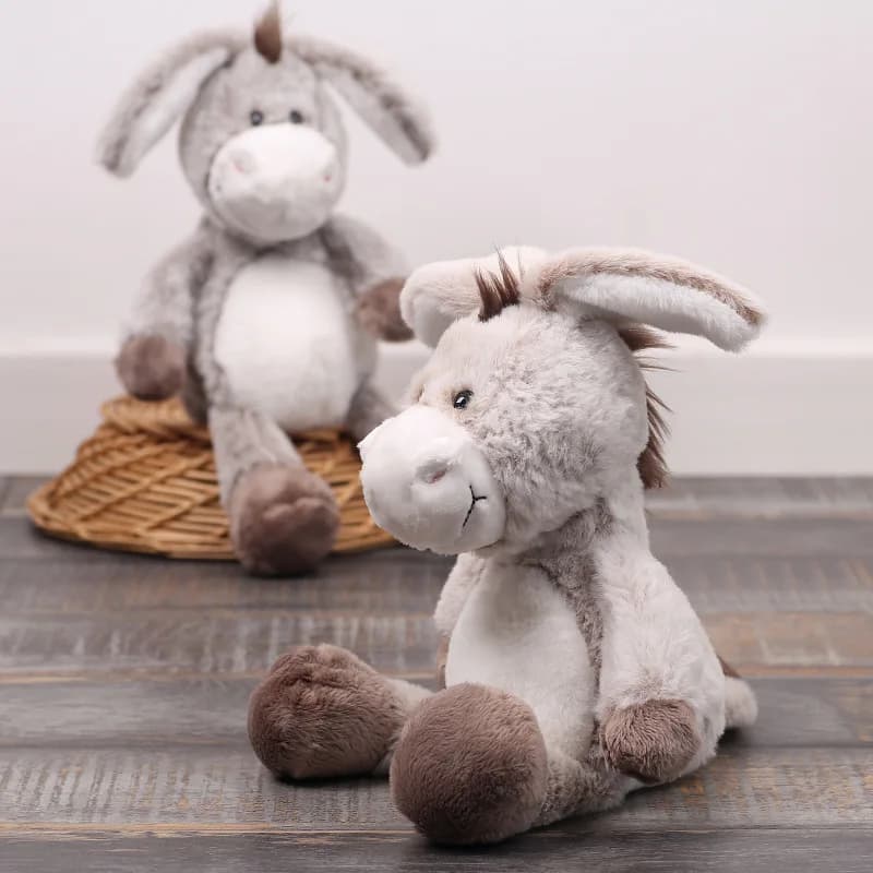Giocattoli di asino di peluche morbidi da 32 cm - Ciambelle di peluche per ragazzi, ragazze e neonati - Animali di peluche morbidi per coccole che giocano a decorazioni di giocattoli di peluche