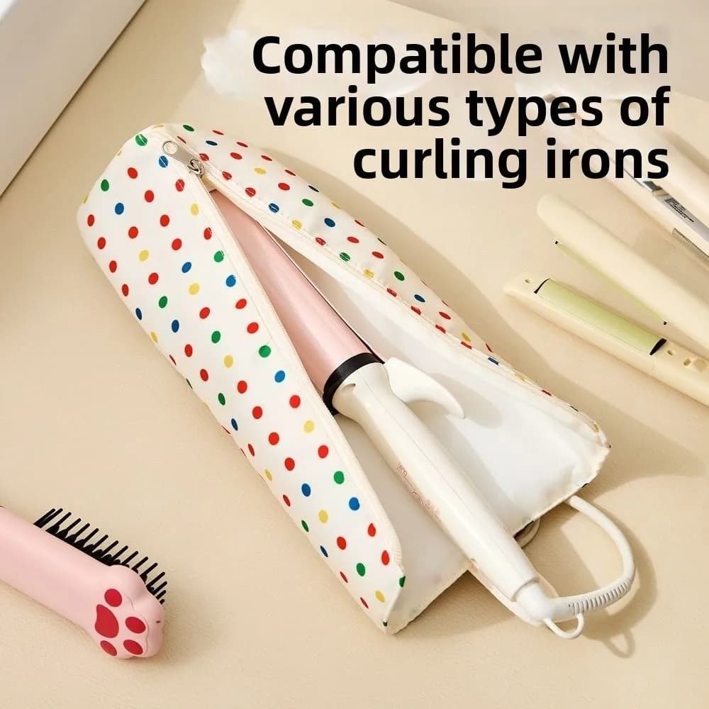 Dopamine Curling Iron Storage Bag Dustproof Protective Straightener Carrying Case Heat-insulating Heat Resistant Cosmetics Bag