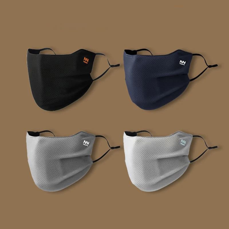 Sun Protection Face Mask For Men Reusable Breathable UV Face Shield Solid Color Washable Face Mask Summer Cycling Face Mask
