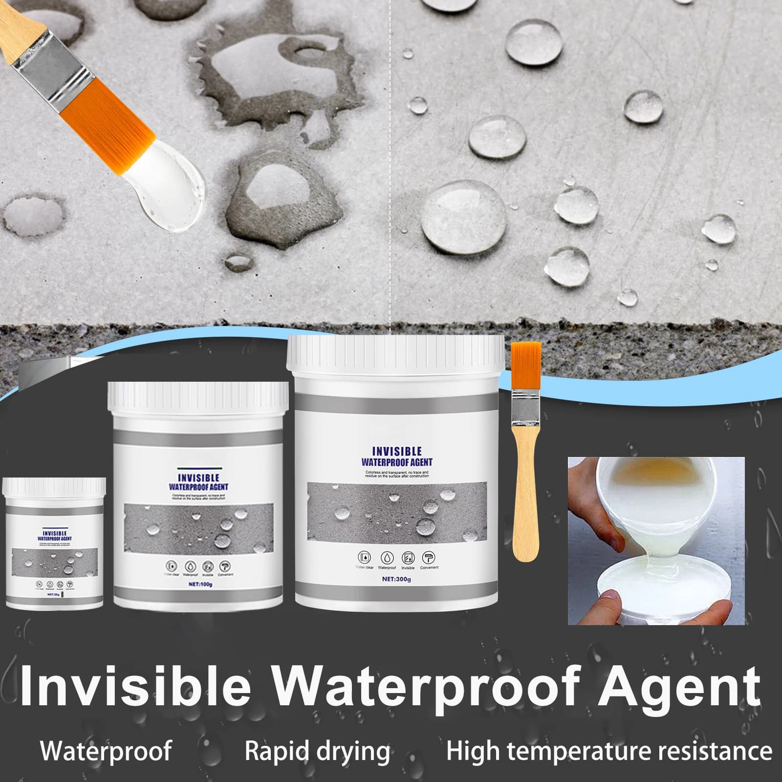 Invisible Waterproof Sealant, Transparent Coating, Leak-Free Glue, Super Strong Insulating, Multipurpose Toilet Home Repair Tool