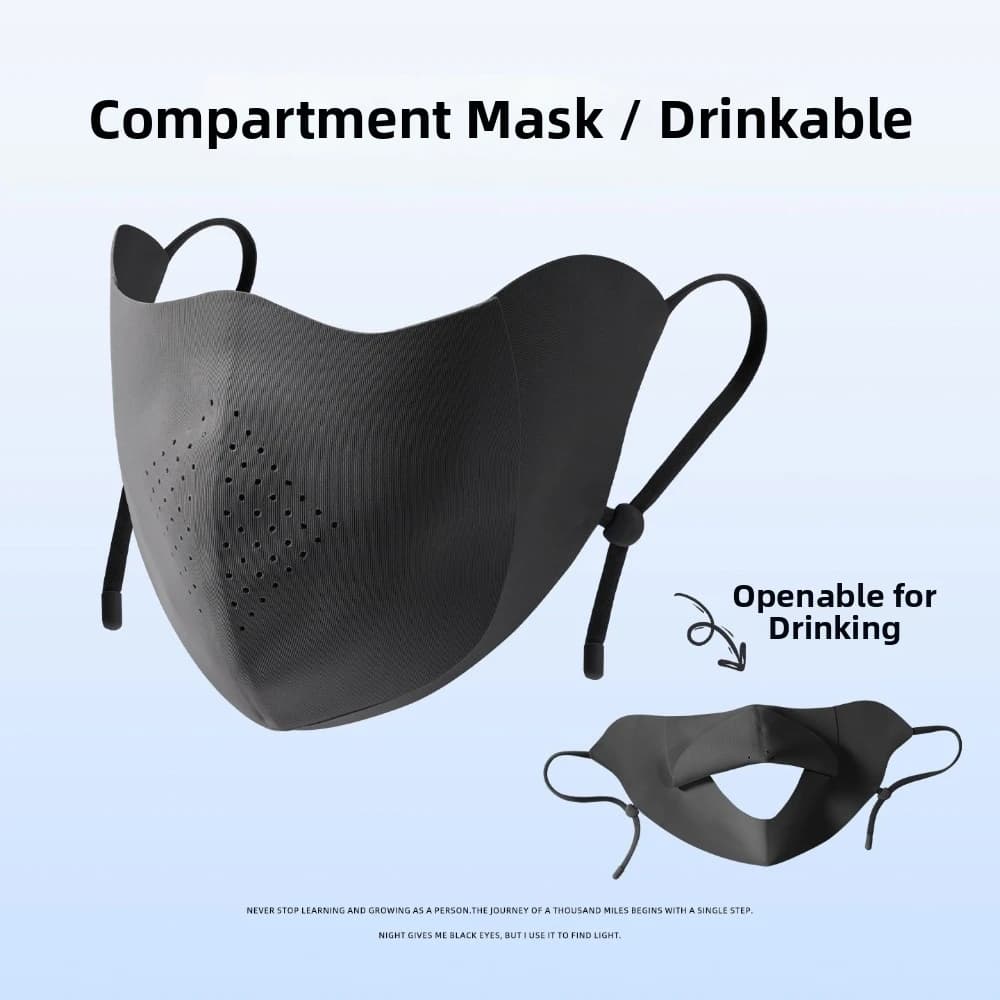 New Lightweight UV Protection Face Mask Breathable UV Blocking Cooling Mask Washable Ice Silk Mask for Summer Use