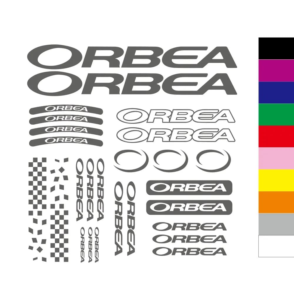Kit adesivi in vinile per bicicletta Orbea, adesivi per mozzo ruota, adesivi per telaio.