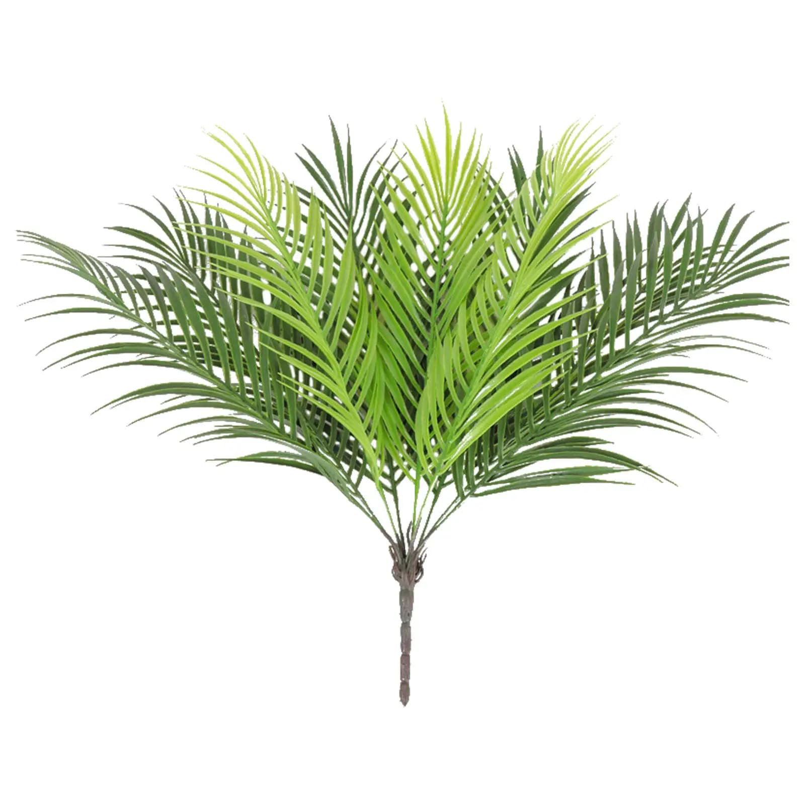 2Pcs Simulation Sago Cycas Leaf Artificial Plant Premium Plastic Realistic Vivid Indoor Outdoor Home Garden Decoration