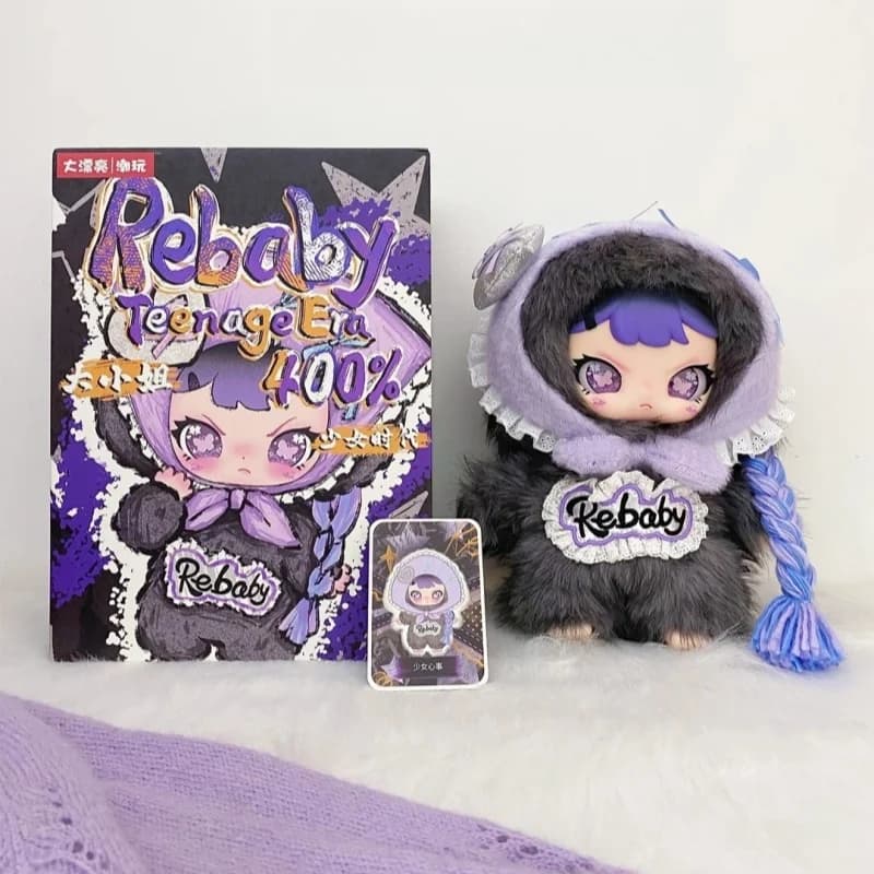Rebaby Teenage Era 400% Series Blind Box Cute Rebaby Blind Doll Vinyl Plush Mystery Box Anime Action Figure Ornament Gift Toys