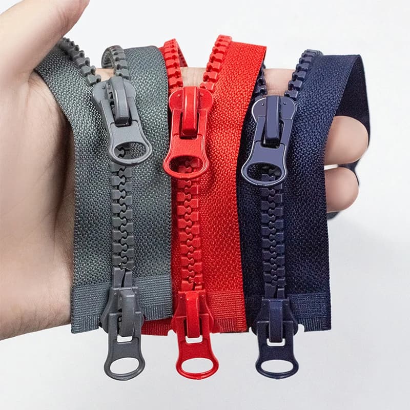 Self Locking Resin Zipper Size 8 for Jackets and Down Coats Two Way Separator Zipper Long Continuous Chain