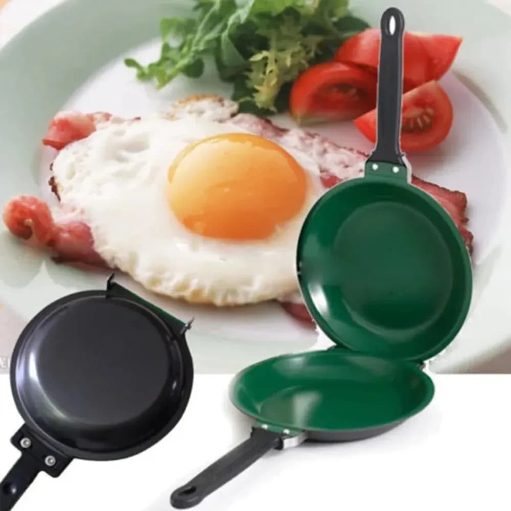 Kitchen convenience Kitchen utensils Round tipping pan Double side folding non-stick pan with long handle Pancake Maker Breakfast
