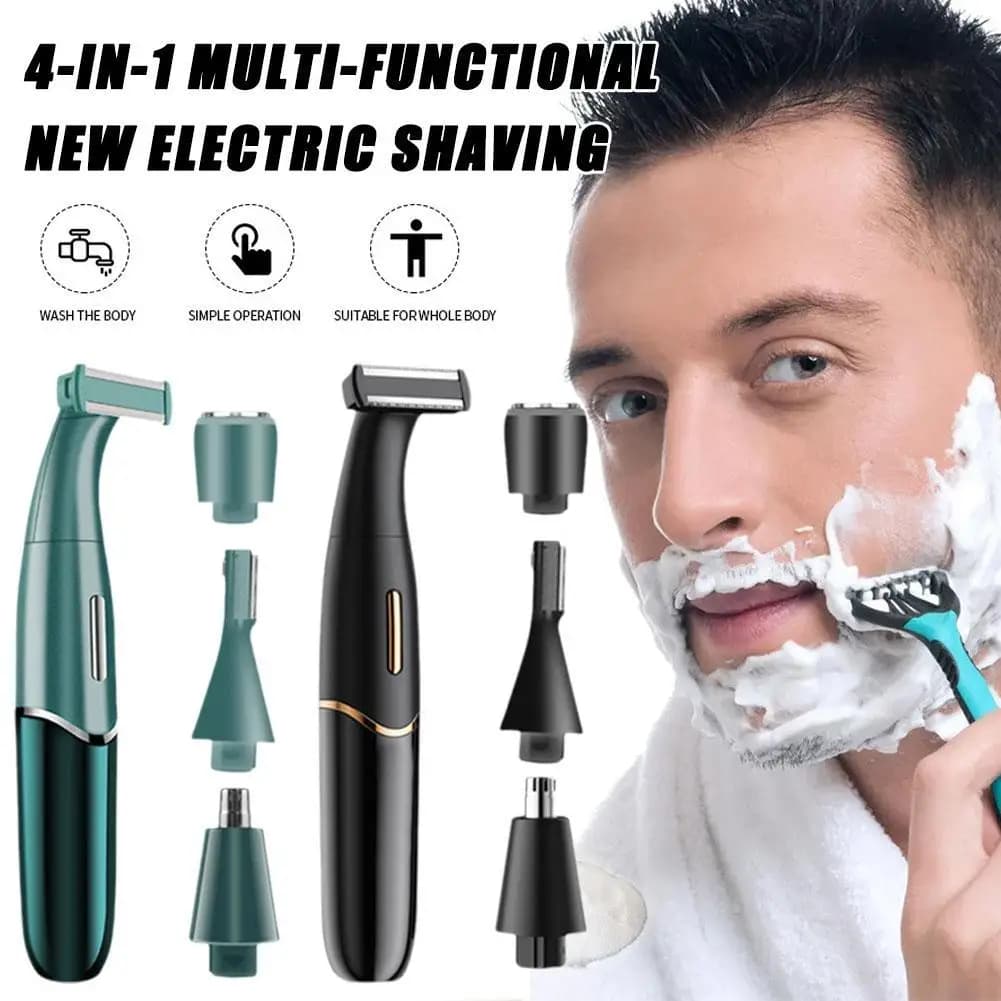 3 In 1 Electric Shaver Men Beard Trimmer USB Rechargeable Nose Hair Trimming Eyebrow Shaver Grooming Kit For Men Women