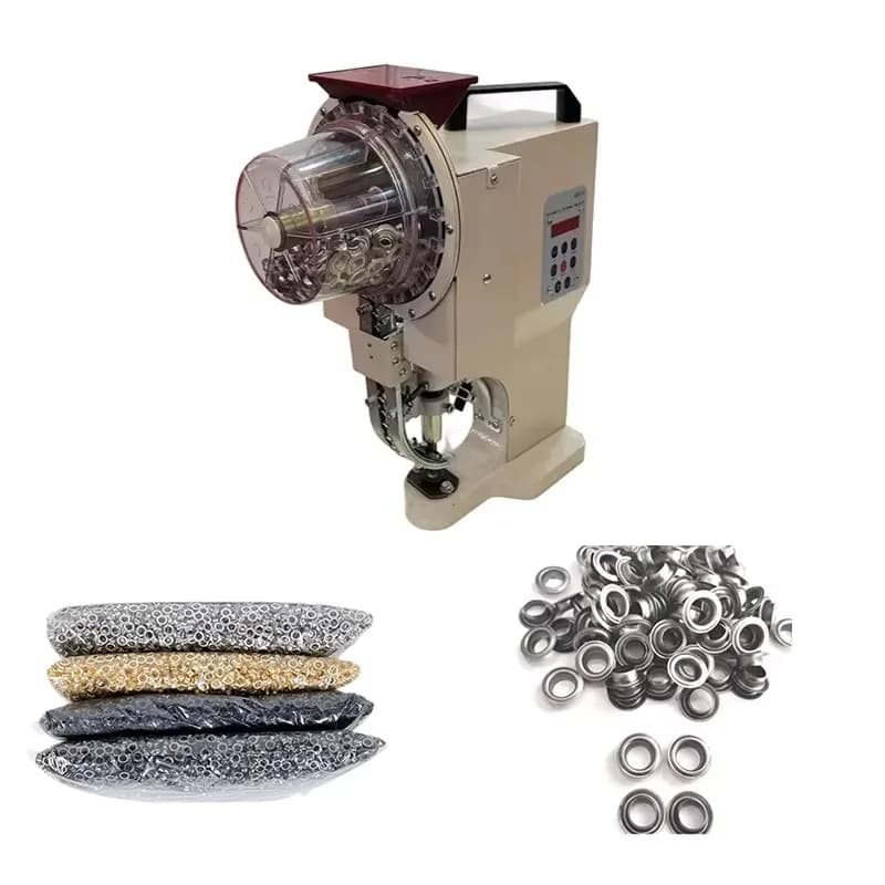 Package Bags Eyelet Punching Machine Automatic Rings Puncher Foot Press Electric Buckle Machine With 5.5 To 12mm Eyelets Supply