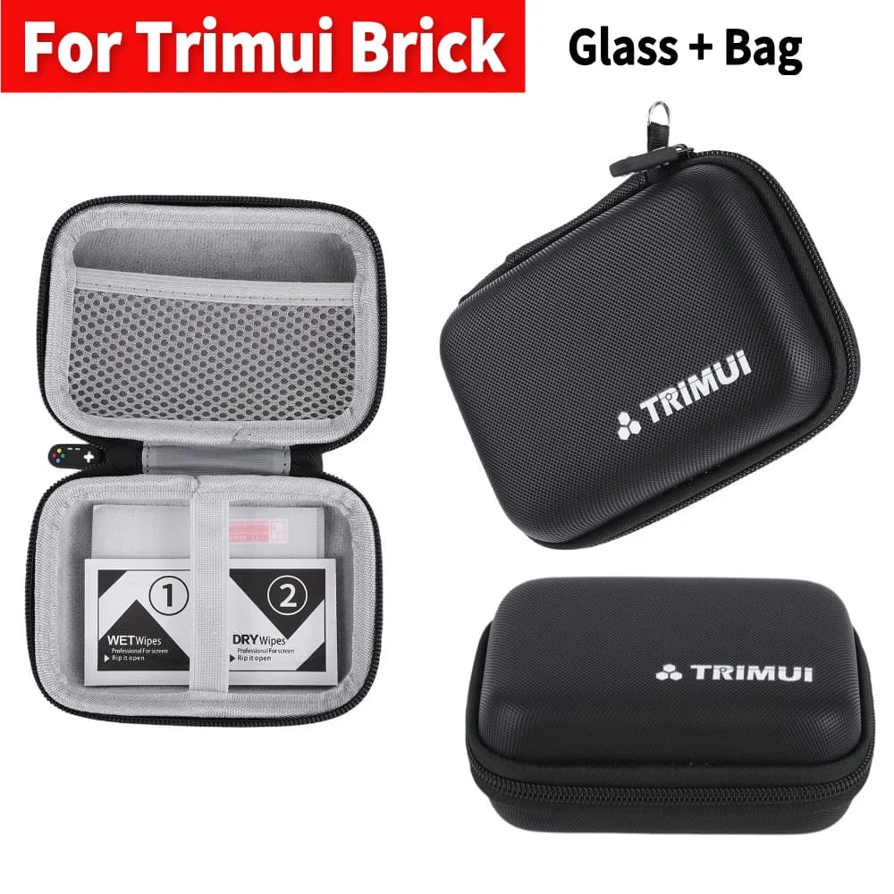 Per Trimui Brick Custodia rigida per il trasporto Protezione schermo antiurto Vetro temperato per Trimui Brick Protector Accessori di gioco