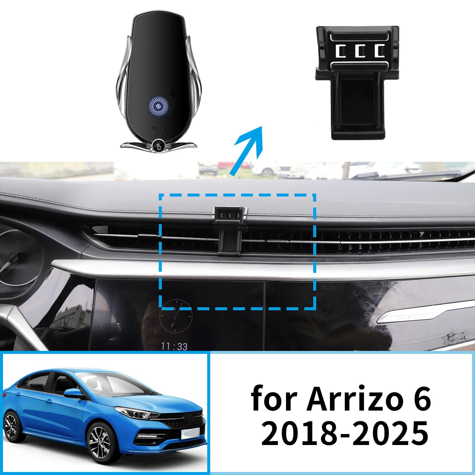 Car mobile phone support for Chery Arrizo 6 Pro 6 Plus Gt 2018 ~ 2025 GPS bracket Car accessories