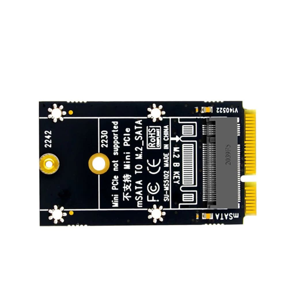 Scheda adattatore MSata a M.2 SATA per M2 B-KEY NGFF 2230 2242 Scheda di espansione disco rigido SSD per schede madri MINI ITX Scheda convertitore