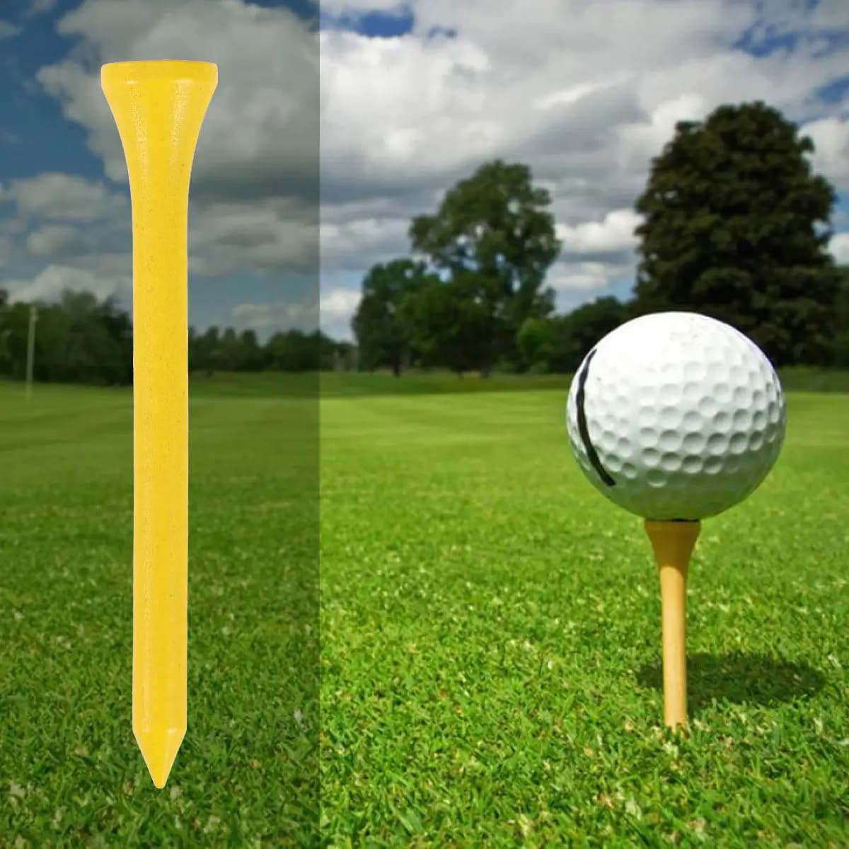 100Pcs Golf Ball Tees Yards Performance Tee Flexible Crown Reduces Resistance 100 Hit Durability Environmentally Friendly