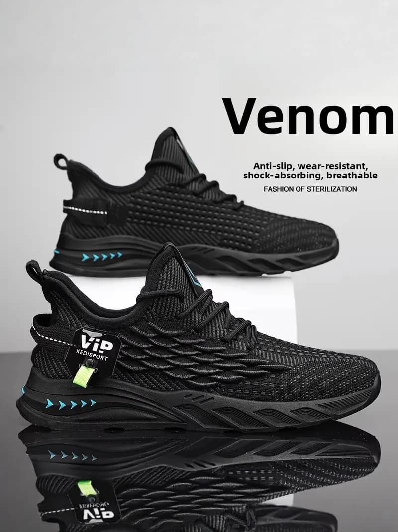 Men's Breathable Running Shoes Summer New Soft Bottom Casual Work Shoes Fashionable Mesh Upgraded Anti-Odor Sports Shoes