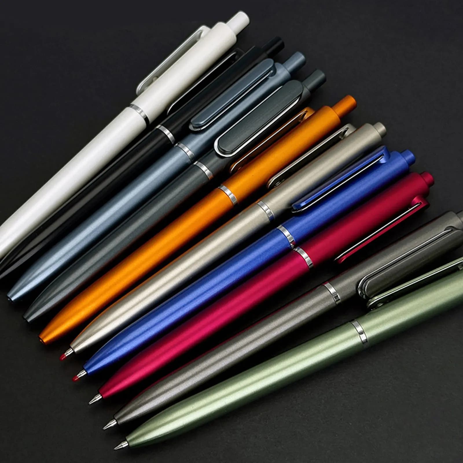 50 penne a sfera retrattili da 0,5 mm con inchiostro nero - Penna per ufficio e scuola per scrittura fluida, per studenti, forniture per esami aziendali