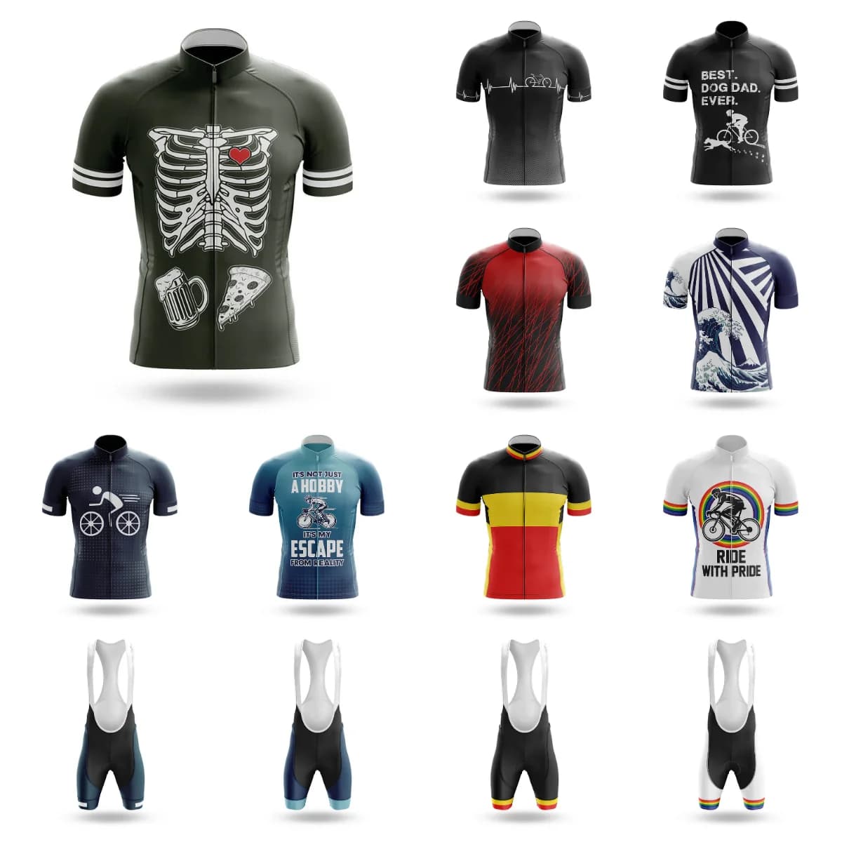 Maglia da ciclismo su strada Abbigliamento Mtb Abbigliamento maschile Attrezzatura Camicia professionale Pantaloncini da uomo Maglione Maglia da bici estiva Bavaglino