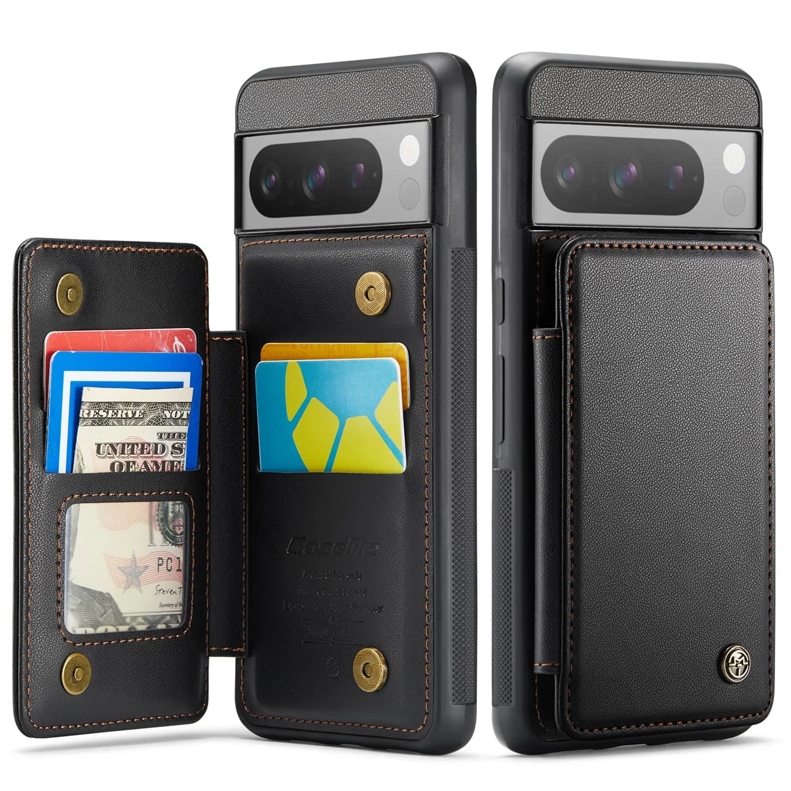 Custodia per Google Pixel 9 Pro XL Pixel 9 con custodia a portafoglio porta carte con blocco RFID, chiusura magnetica con cavalletto in pelle resistente