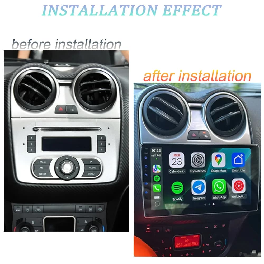 BT Per Alfa Romeo MiTo 955 2008 - 2016 Multimedia di Navigazione Android Radio CarPlay Unità Principale Schermo Stereo 2 din No 2din 4G WIF