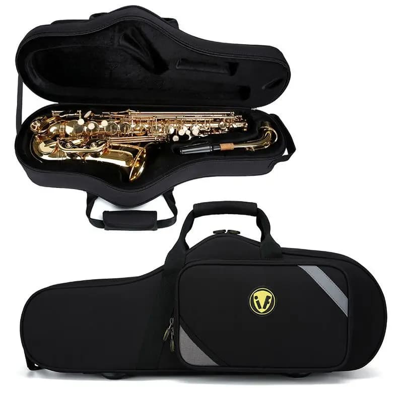 Alto Saxophone Case E-flat Key Dual Shoulder Backpack Waterproof Shockproof Carrying Bag Portable Sax Wind Instruments Parts