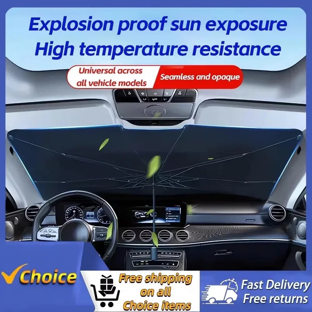 Auto Isolamento termico Parasole Vetro anteriore Protezione solare Tenda parasole Forniture estive Parasole per auto Ombrello Parasole per auto Amagi