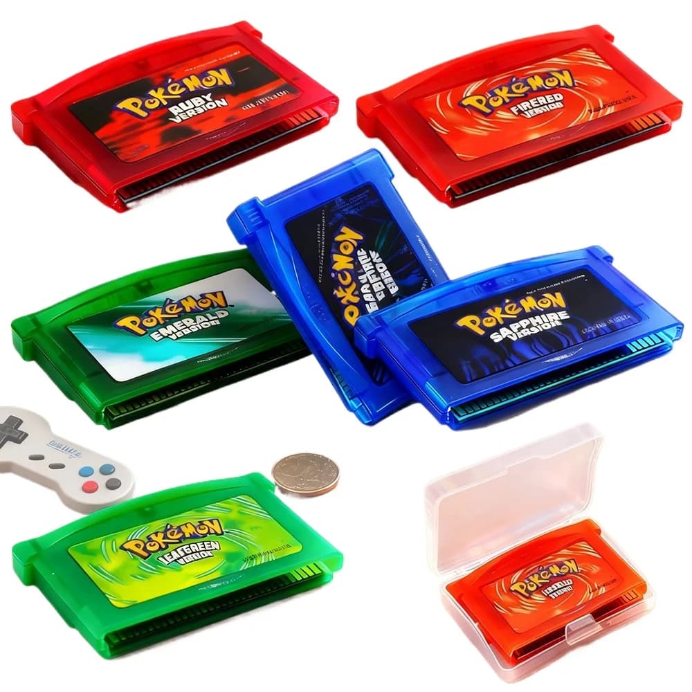 Pokémon Game Card USA/ITA/NOE/FRA/EUR/ESP Video Game Cartridge Pokemon Series Emerald FireRed LeafGreen Ruby Sapphire for GBA/SP