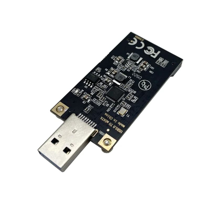 mSATA SSD Adapter To USB 3.0, Mini SATA Use As Portable Flash External Hard Drive, 50mm PCIe Solid State Drive Reader Converter