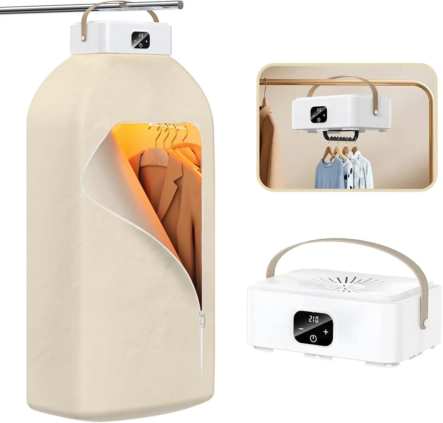 Mini portable dryer for apartments, travel, camper, dorm - folding compact dryer for clothes, underwear, socks