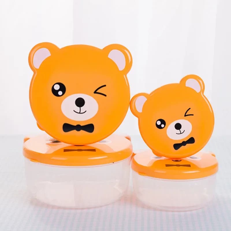 4 pz/set simpatico cartone animato scatola di plastica per alimenti frutta per bambini snack contenitore portatile per alimenti contenitore per alimenti