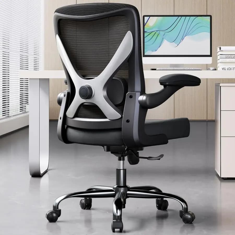 Sedia da ufficio a forma di X, comoda sedia da gaming in rete con schienale alto e supporto lombare regolabile, sedia direzionale per computer
