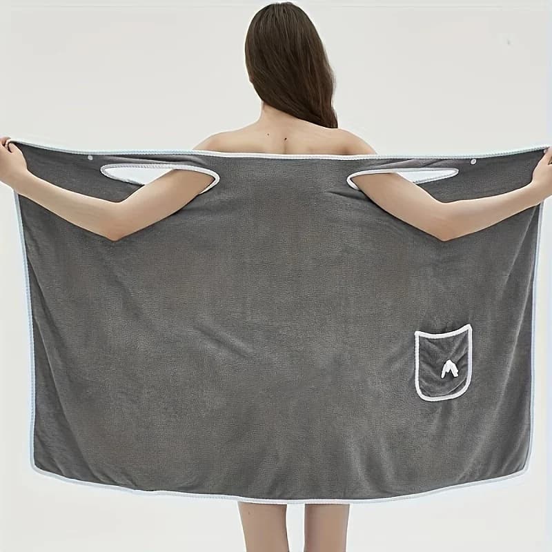 Bath Towel Household Women Wearable Wrap Adults Absorb Water Polyester Dry Hair Skirt Long Style Bathroom Washable Bathrobe