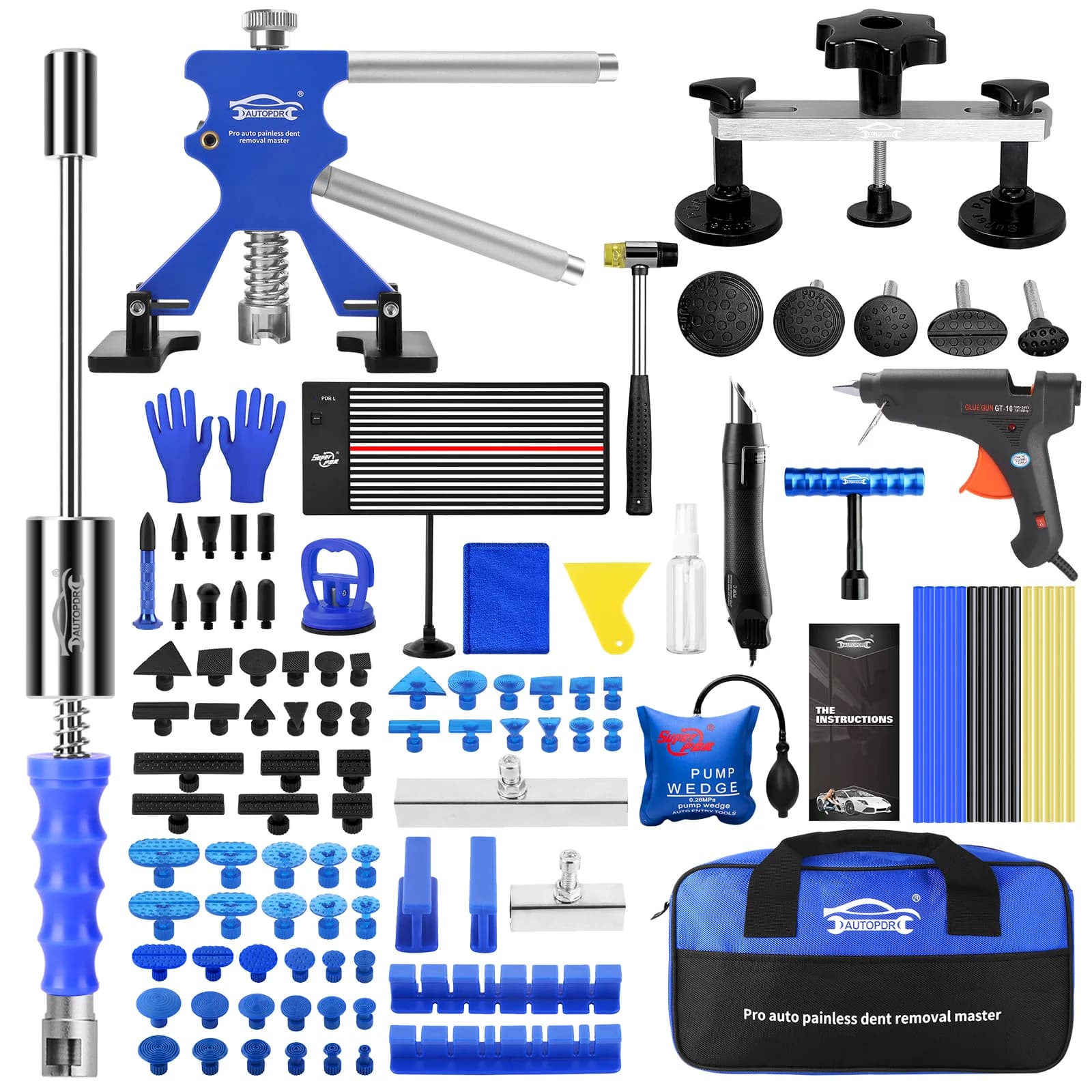 Strumento di riparazione ammaccature senza vernice per carrozzeria dell'auto Estrattore per riparazione ammaccature automatiche Kit estrattore a ventosa per dimensioni miste per la manutenzione manuale Rinnova l'auto