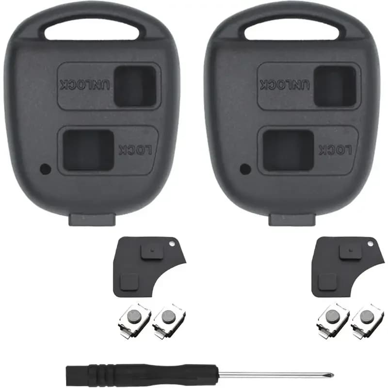 2 Set Adatto Per Toyota Yaris Corolla Avis Nice RAV4 Camry Ecco Prado Chiave Dell'automobile Kit di Sostituzione del Telecomando Accessori Auto