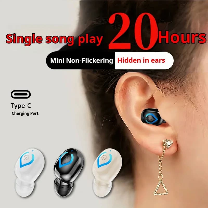 SK47 Auricolari wireless Bluetooth 6.0 Cuffie con microfono In-Ear Sport Auricolari TWS impermeabili Auricolare singolo vivavoce Bluetooth