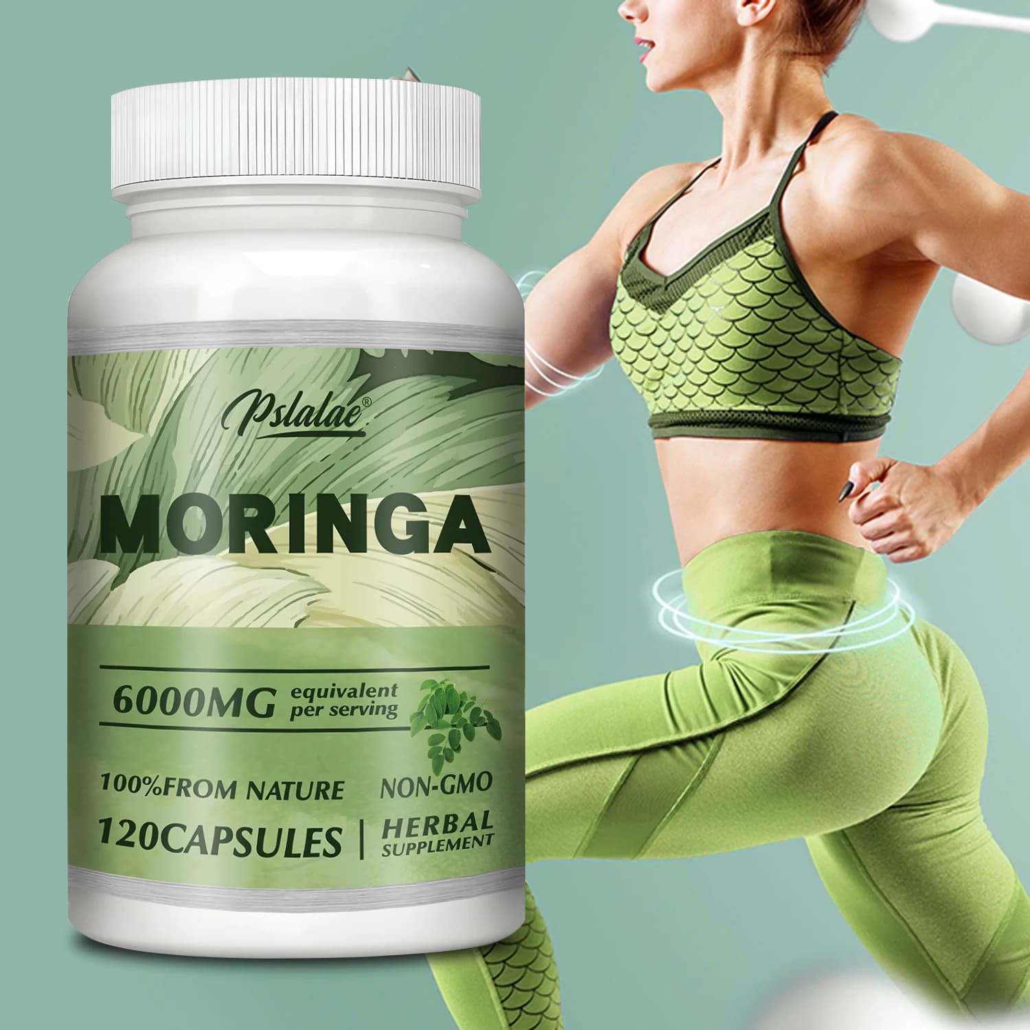 Moringa Capsules 6000mg - Supports healthy energy levels, weight management, healthy joints, antioxidant capsule