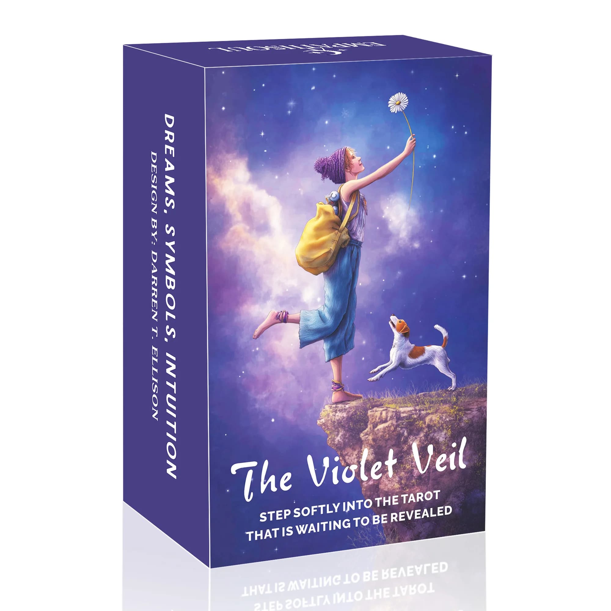 Set di tarocchi The Violet Veil, 78 pezzi, 13x8 cm, include istruzioni in carta, gioco di carte Calm Dream World