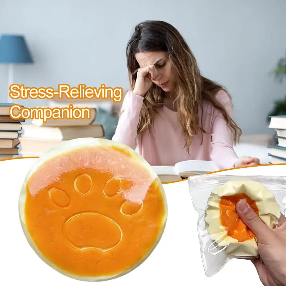 Giocattolo Antistress a Forma di Zampa di Gatto in Silicone, Texture Cheesecake, Pasta Comprimibile Commestibile a Lenta Risalita