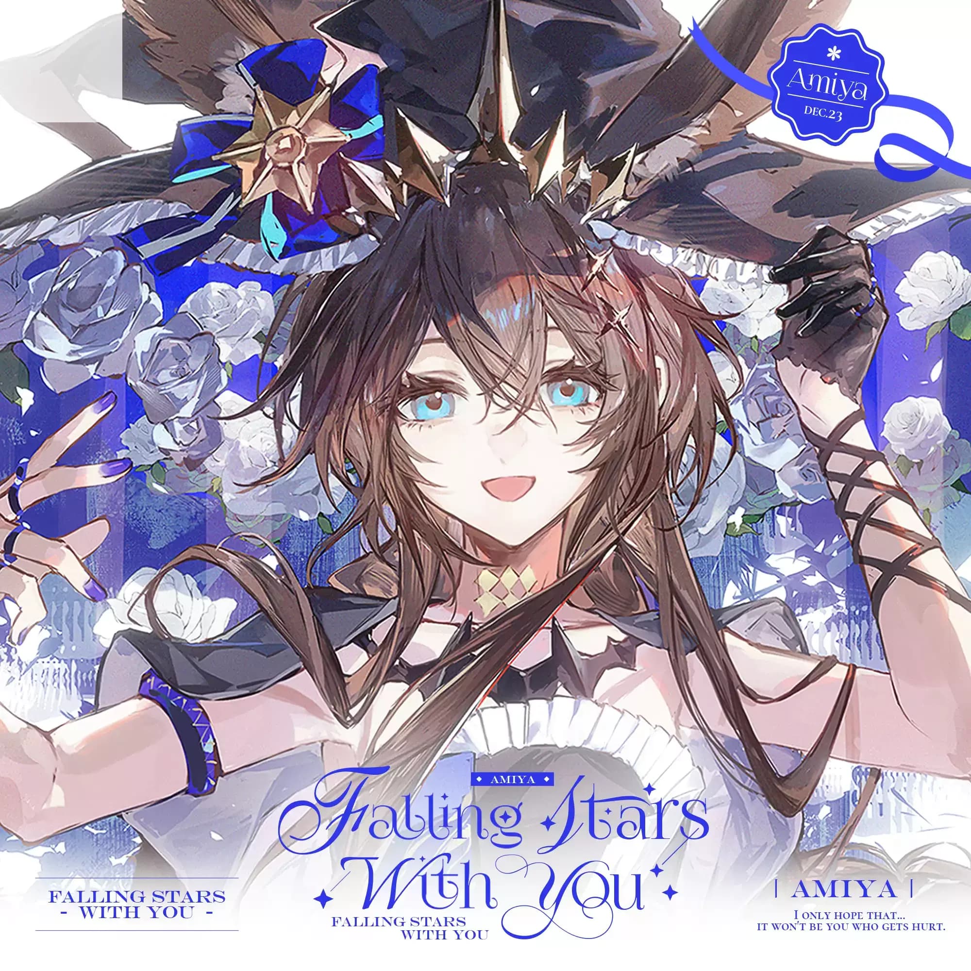 Merchandise doujin di Arknights: Decorazione CD in acrilico, badge in carta colorata, piccola cartolina, biglietto laser - Amiya