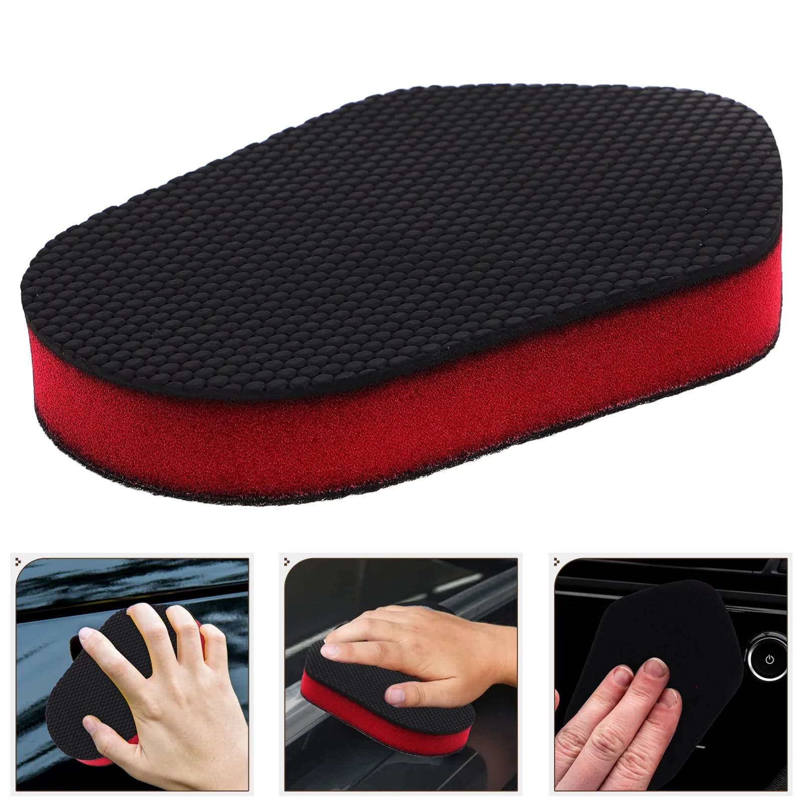 Spugna in gel per detailing auto, senza graffi, per la pulizia della vernice, applicatore professionale per cera auto, tampone lucidante per carrozzeria e vetri