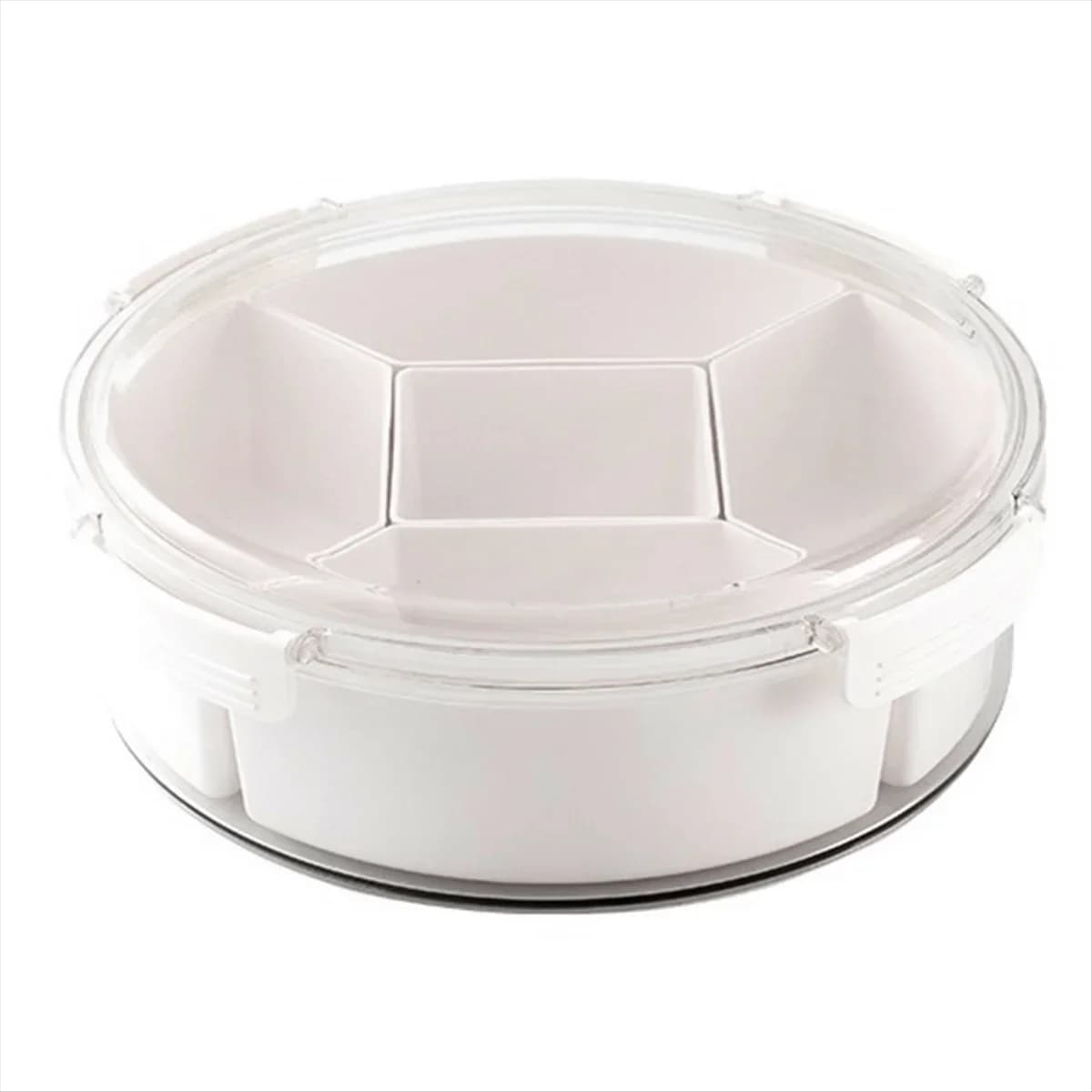 Multigrid Candy Tray with Lid Divided-Grid Dried Fruit Storage Box Candy Table Snacks Melon Seeds Fruit Plate B