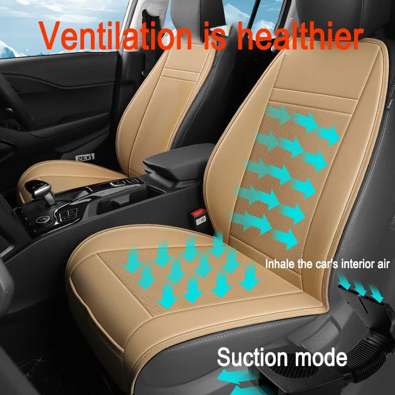 Seat cushion with ventilation and heating, Silent external fan for Seat cooling and ventilation