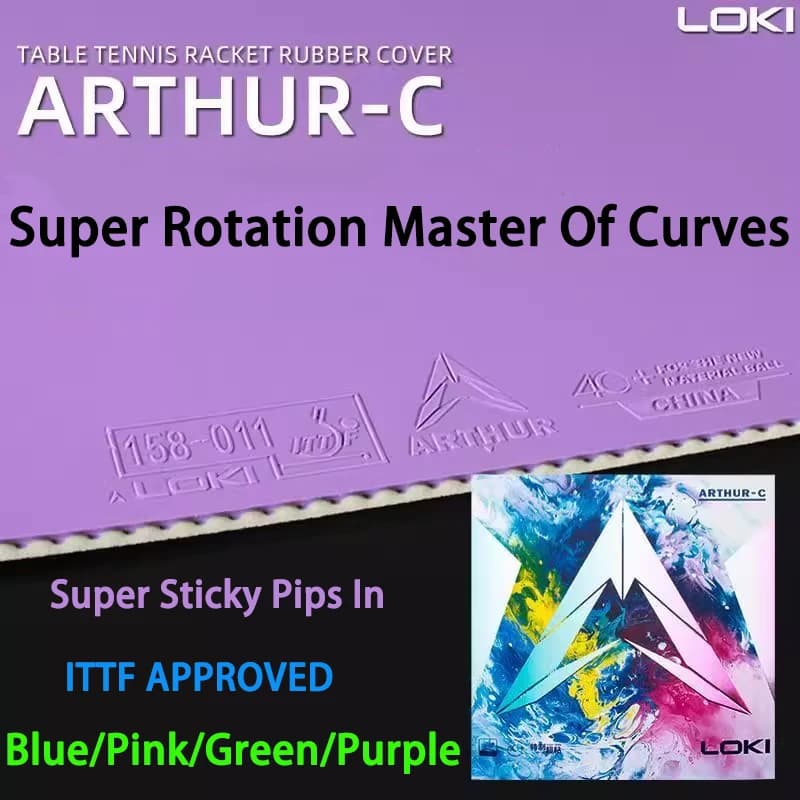 Ping Pong Rubber Sheet LOKI ARTHUR Approved ITTF 4 Colors Durable rubber cake sponge for original ping pong rack