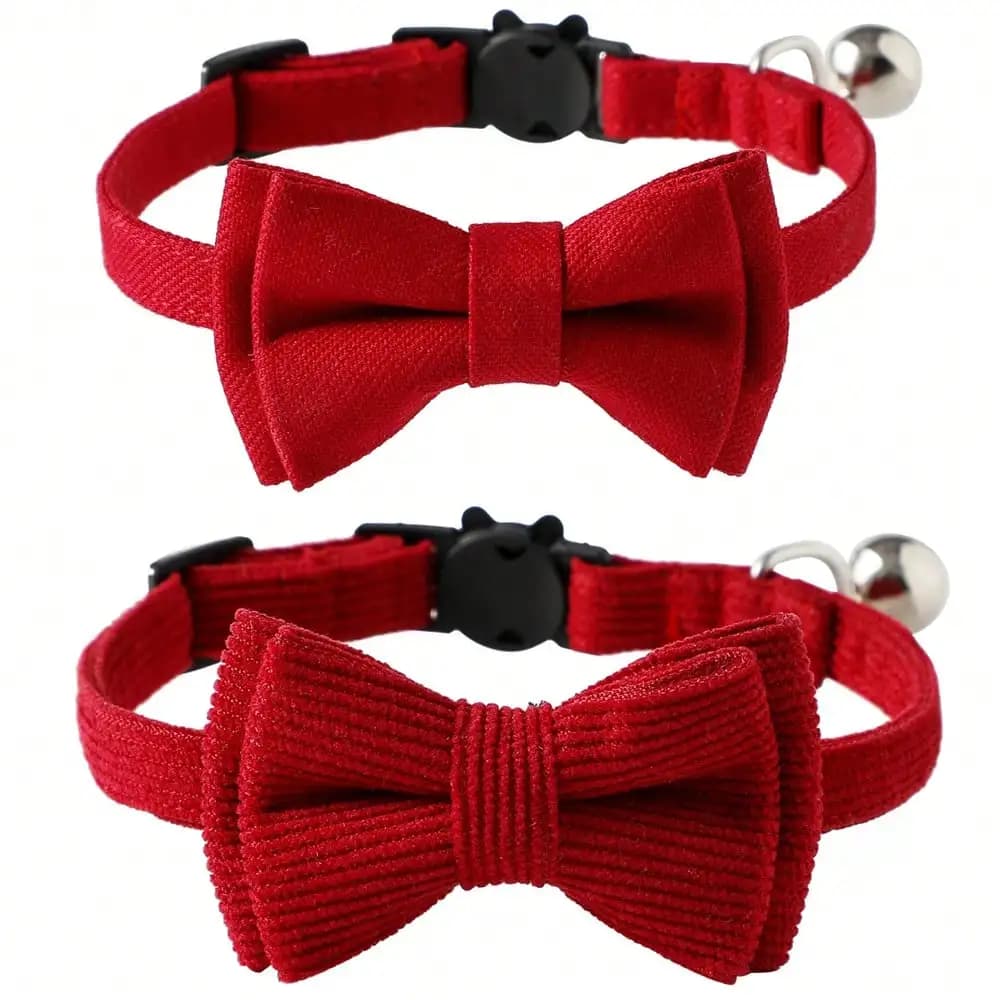 Collare regolabile con papillon da 1 pezzo per cani e gatti, utilizzabile come decorazione per San Valentino.