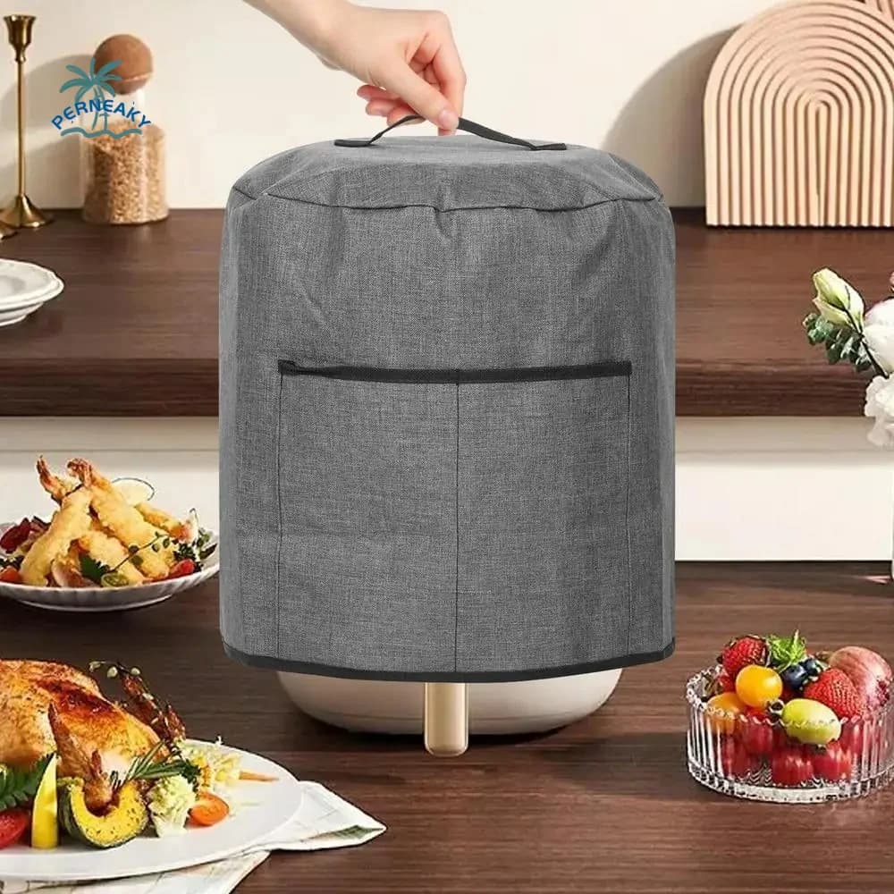 Oxford Cloth Air Fryer Dust Cover with Pocket Washable Kitchen Pressure Cooker Cover Reusable Oil-resistant