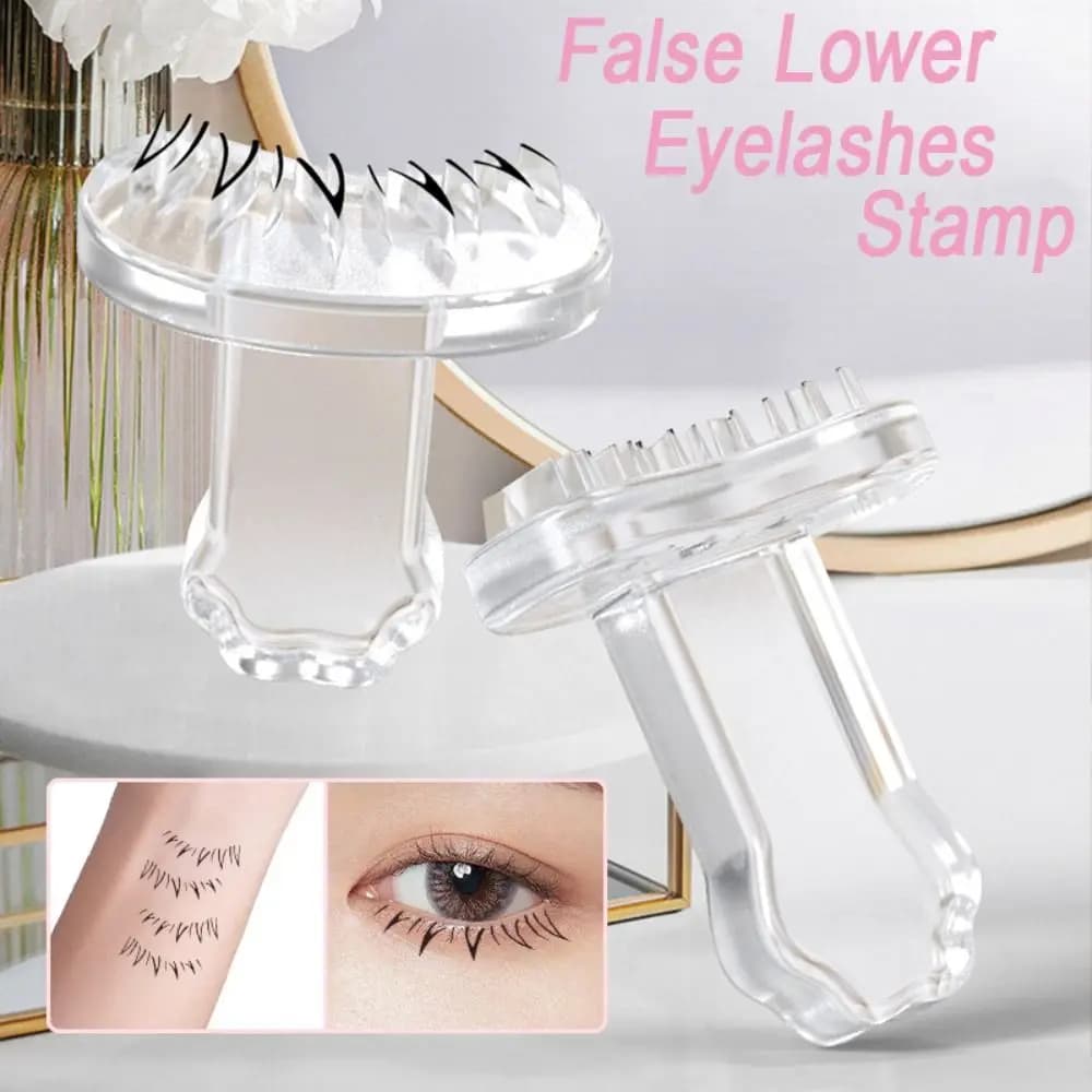 Timbro per ciglia finte fai da te a forma di V, effetto naturale, sigillo per eyeliner, facile da applicare, strumento per il trucco