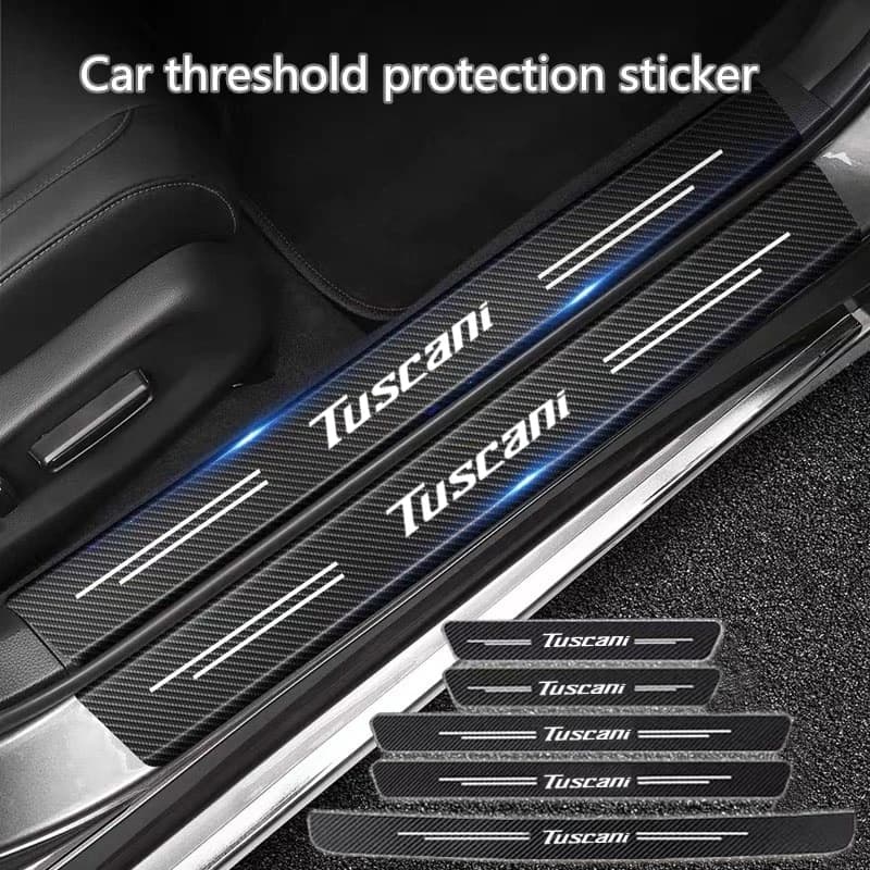 Adesivo protettivo per soglia portiera auto in fibra di carbonio 60X7CM per Hyundai Tuscani II III IV Tuscani Coupe Tiburon Accessori auto