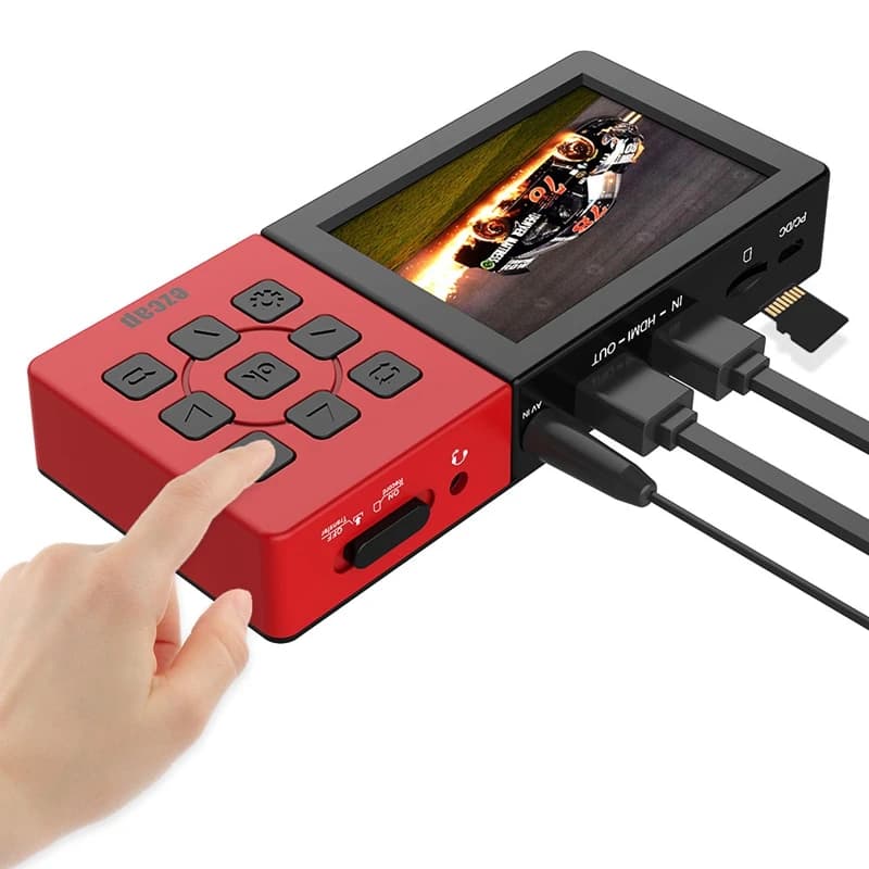 Ezcap273A Scheda di Acquisizione Video AV HDMI 1080P 60FPS per Streaming Live e Registrazione su Scheda TF con Riproduttore e Loop HDMI, Mixaggio Audio MIC