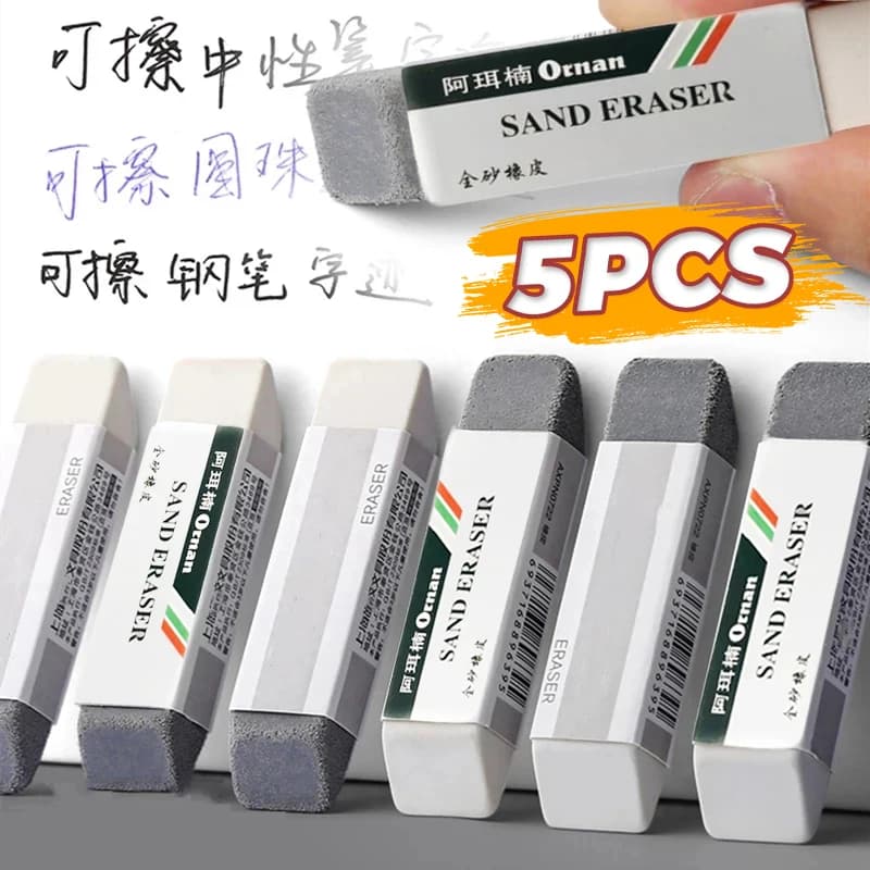 1-5 pezzi di gomme da cancellare per penna a sfera penna Gel matita gomma opaca cancelleria per ufficio scuola forniture di correzione pulita gomma sabbia