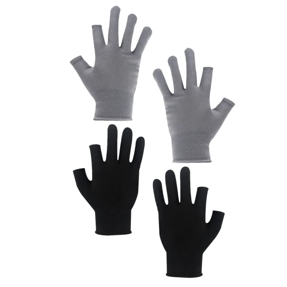 2 paia di comodi guanti da pesca, guanti da ciclismo in nylon resistenti all'usura, traspiranti, antiurto, antiscivolo, per la guida all'aperto e il fitness