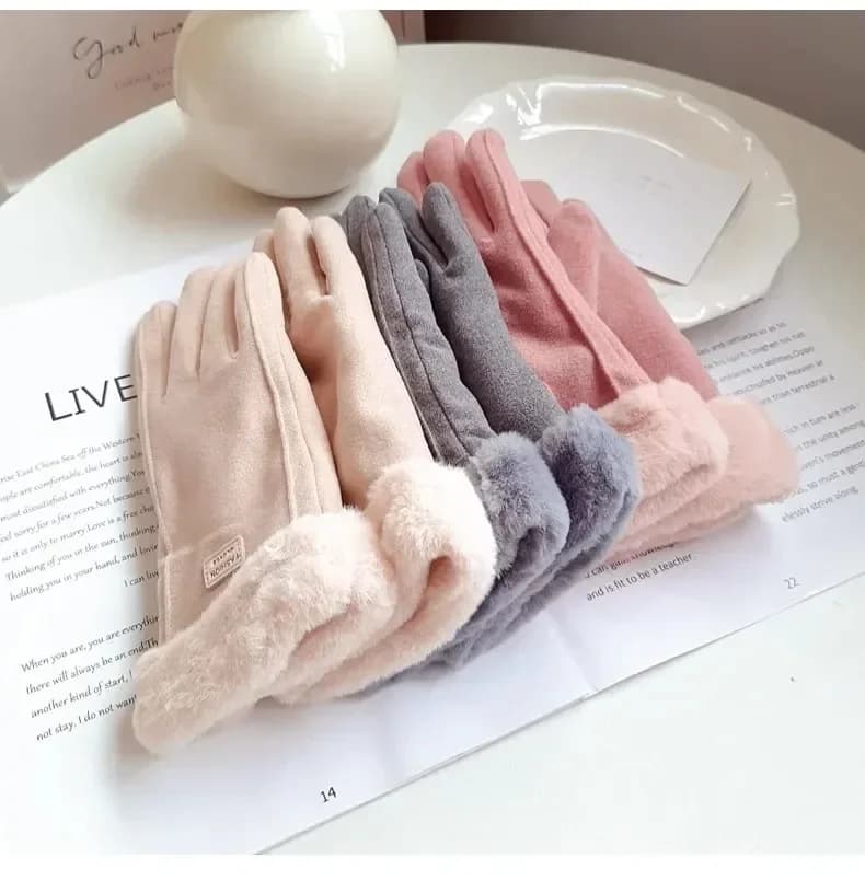 Guanti da donna Guanti invernali caldi antivento per donna Guanti touch screen resistenti al freddo Guanti da dito Accessori natalizi