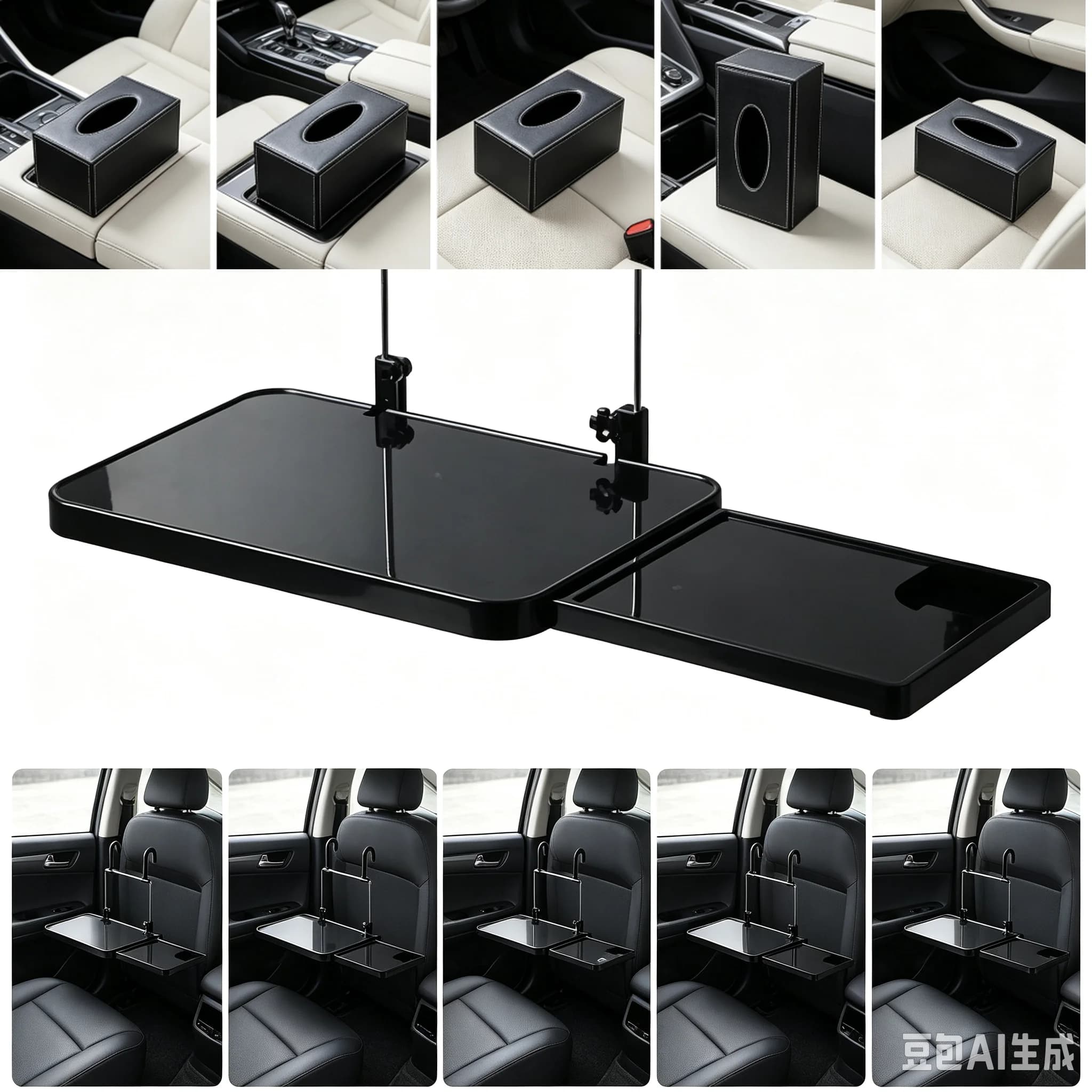 Car Laptop Food Holder Seat Steering Wheel Computer Notbook Table Work Desk Multipurpose Foldable Drink Dining Tray Stand